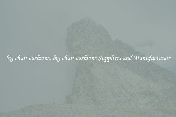 big chair cushions, big chair cushions Suppliers and Manufacturers