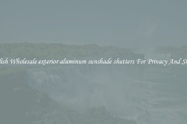 Stylish Wholesale exterior aluminum sunshade shutters For Privacy And Shade