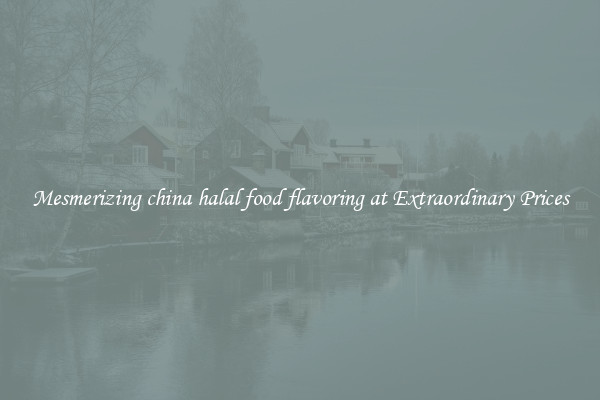 Mesmerizing china halal food flavoring at Extraordinary Prices