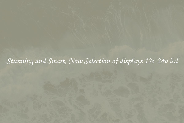 Stunning and Smart, New Selection of displays 12v 24v lcd