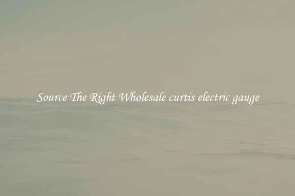 Source The Right Wholesale curtis electric gauge