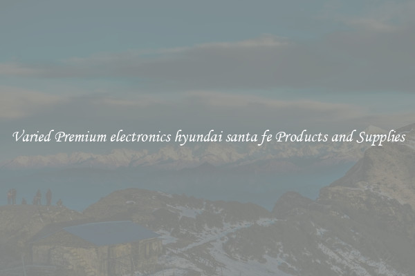 Varied Premium electronics hyundai santa fe Products and Supplies