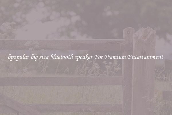 bpopular big size bluetooth speaker For Premium Entertainment 