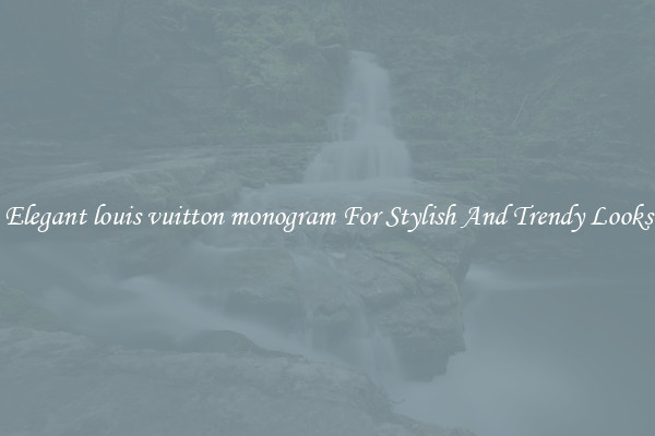 Elegant louis vuitton monogram For Stylish And Trendy Looks