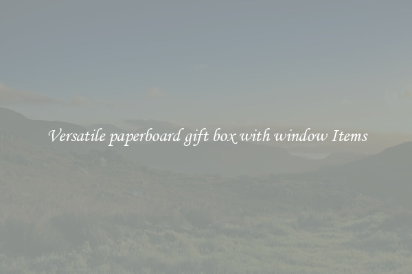 Versatile paperboard gift box with window Items