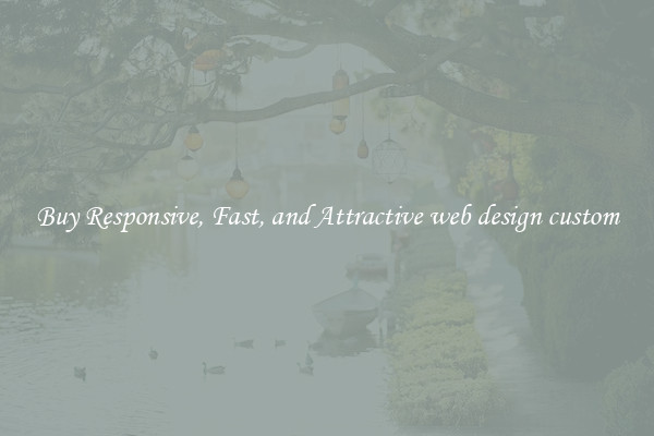 Buy Responsive, Fast, and Attractive web design custom