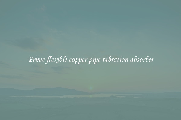 Prime flexible copper pipe vibration absorber