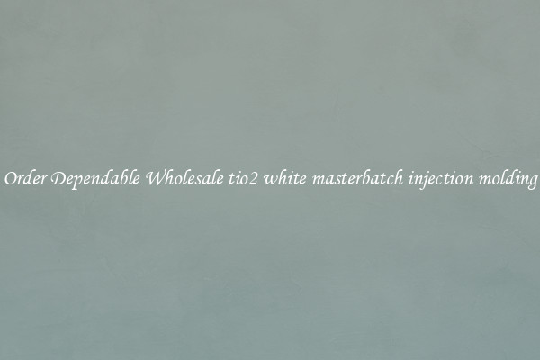 Order Dependable Wholesale tio2 white masterbatch injection molding